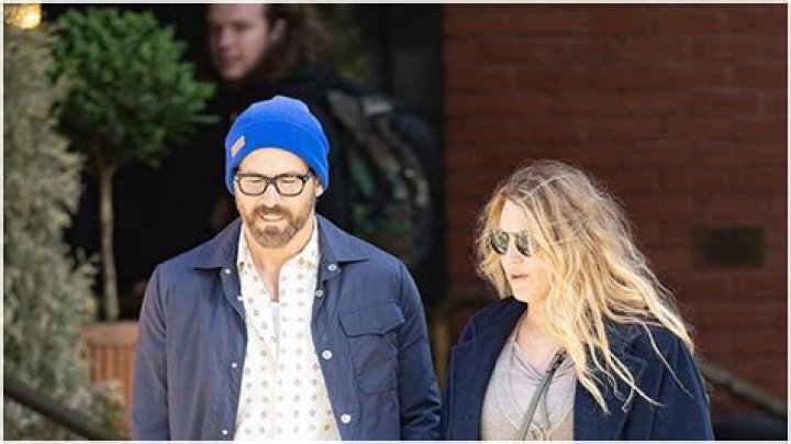 Blake Lively & Ryan Reynolds Hold Hands & Twin In Navy Jackets On Romantic NYC Stroll