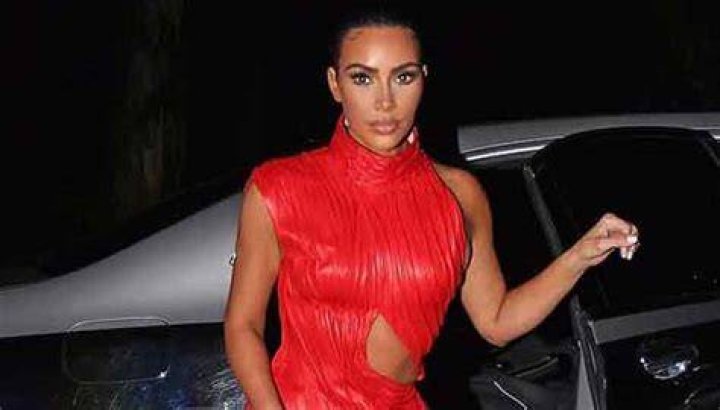 Kourtney Kardashian Slays In Red Leather Top & Matching Slacks In Sexy New Photos