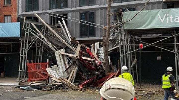 Scaffolding Collapses On NYC Street — PICS